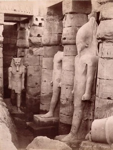 Zangaki.Egypte.Egypt.Le Roi Ramses de Louksor. Photo Albuminée 21,6x27,8cm. - Picture 1 of 1