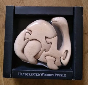 Quay Handcrafted Wooden Puzzle BRONTOSAURUS 6 Pieces Sealed Nice  Gift Item - Picture 1 of 3