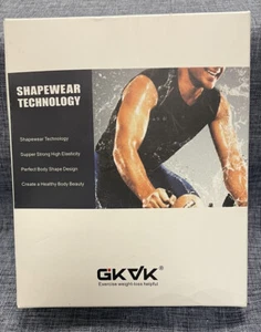 GKVK Men's White Slimming Body Shaper Vest Abs Compression Shirt Fitness - Picture 1 of 2