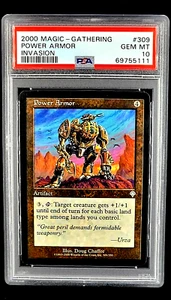 2000 MTG Magic The Gathering Invasion #309 Power Armor Uncommon PSA 10 POP 1 - Picture 1 of 12