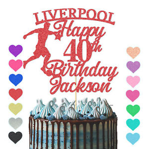Liverpool Cake Topper Personalised Football Birthday Party Decoration Men Boys