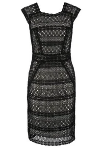 Vestido Laurel de encaje, en negro, talla 40 - Imagen 1 de 8