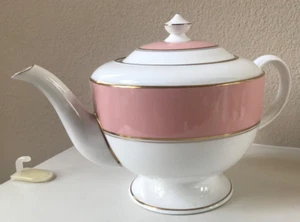 Royal Worcester VENTURA ROSE PINK Tea Pot with Lid England Fine Bone China