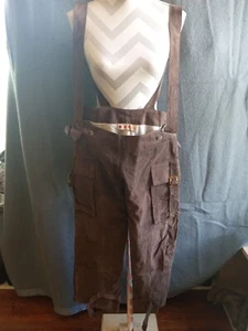 Vintage Marni Suede Overalls XS-XXS Art Deco - Picture 1 of 7