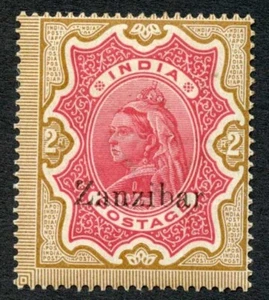 Zanzibar SG19 2r Carmine and yellow-brown M/M Cat 120 pounds - Picture 1 of 1