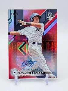 Anthony Seigler 2019 Bowman Platinum TOP PROSPECT AUTO RED #'D /10 SSP - Picture 1 of 10