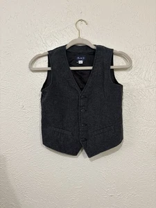Children’s Place Kids Formal Black/gray Vest Size 7/8 - Picture 1 of 4