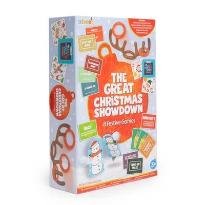 abeec Christmas Games Set – 8 Festive Family Games – Reindeer Ring Toss & More - Image 1 of 4