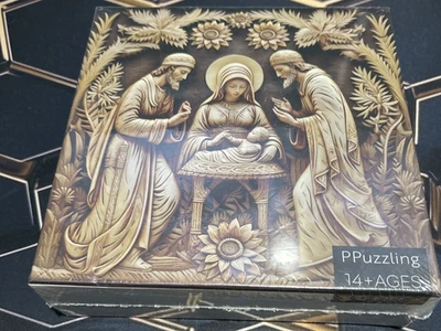 Divine Arrival Nativity Scene 1000 Pc. Puzzle Sealed PPuzzling Z-959 Sealed - Image 1 of 3