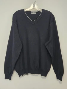 Talbots Herren Pullover Pima Baumwolle V-Ausschnitt Langarm Schwarz Größe M - Bild 1 von 5
