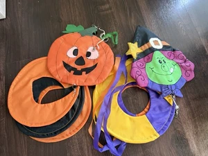 Vintage Halloween Wind Spinner Lot - Ghost & Witch 29” Cute - Picture 1 of 6