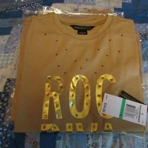Wholesale of 6 Girls/ Jrs. Rocawear Gold "Rock Diva" Shirts. Gold Crystals. $208 - Picture 1 of 3