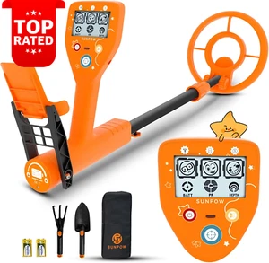 Kids Metal Detector Cartoon LCD Display IP68 Waterproof Adjustable Stem 32-40'' - Picture 1 of 12