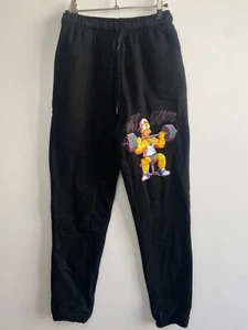 Divertidos pantalones de chándal de algodón para hombre Simpson GYM Homer negros M - Imagen 1 de 6
