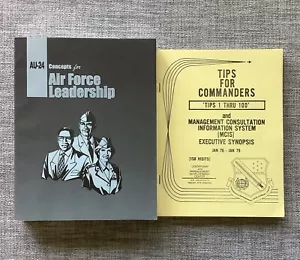 RARE 2 LOT Air University: Air Force Leadership AU-24, Tips for Commanders - Imagen 1 de 17