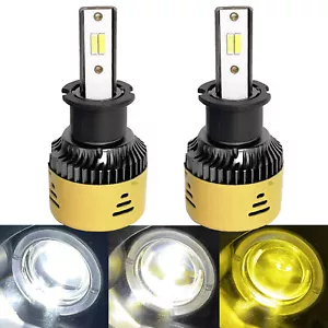 H3 3000K LED Kit Fog Light Bulb Switchback 3K 4K 6K White Yellow + Strobe Light - Picture 1 of 5