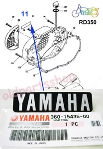 Yamaha RD250 RD350 Crankcase Emblem OEM Engine Cover Decal BADGE 360-15435-00 - Imagen 1 de 1