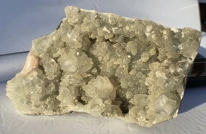 Apophyllit Pfirsich Stilbit auf Chalzedon Kristallen Mineralien Präparat aus Indien! - Bild 1 von 19