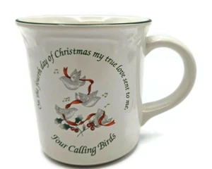 Tazza caffè Pfaltzgraff Winterberry quattro uccellini che chiamano 12 giorni di Natale - Foto 1 di 7