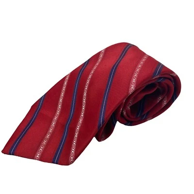Corbata Ketch para hombre roja azul amarilla a rayas poliéster Foto 1 de 4