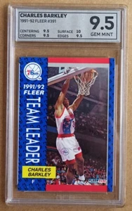 Charles Barkley Fleer Team Leader 1991/92 - Card #391 OCE 9.5 GEM / MINT not PSA - Picture 1 of 2