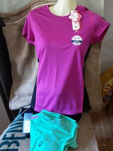 Ladies Sz 8 New Bal. BCNA Top & Asics S/S Top RRP $85 - Picture 1 of 5