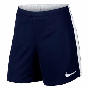 Nike Kids Dry Academy Soccer Short Blue Small Girls Short Navy White Stripe - Picture 1 of 9