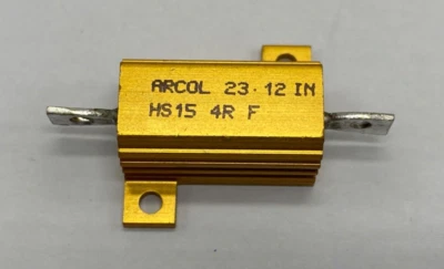 Ohmite Arcol wire wound resistor chassis mount HS15 4RF, 15 watt 4 ohm