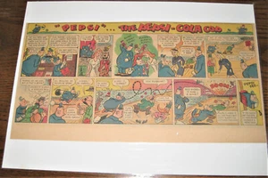 PEPSI and PETE The Pepsi-Cola Cops Comic Strip Newspaper Ad 1944  F - Picture 1 of 1