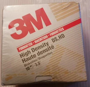 3M Formatted High Density 3.5", 1.44mb,  pack 10 Floppy Diskettes - Picture 1 of 6