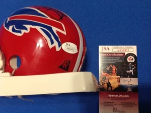 BILLS' JIM KELLY AUTOGRAPHED RIDDELL MINI HELMET!! JSA Authentication - Picture 1 of 3