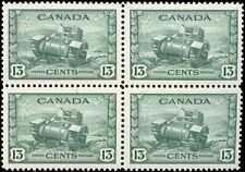 Canada Mint NH VF 13c Scott #258 Block of 4 1942 KGVI War Issue Stamps