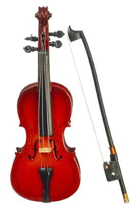 Dolls House Cello Large Mahogany Miniature Music Room School Instrument 1:12 - Picture 1 of 8