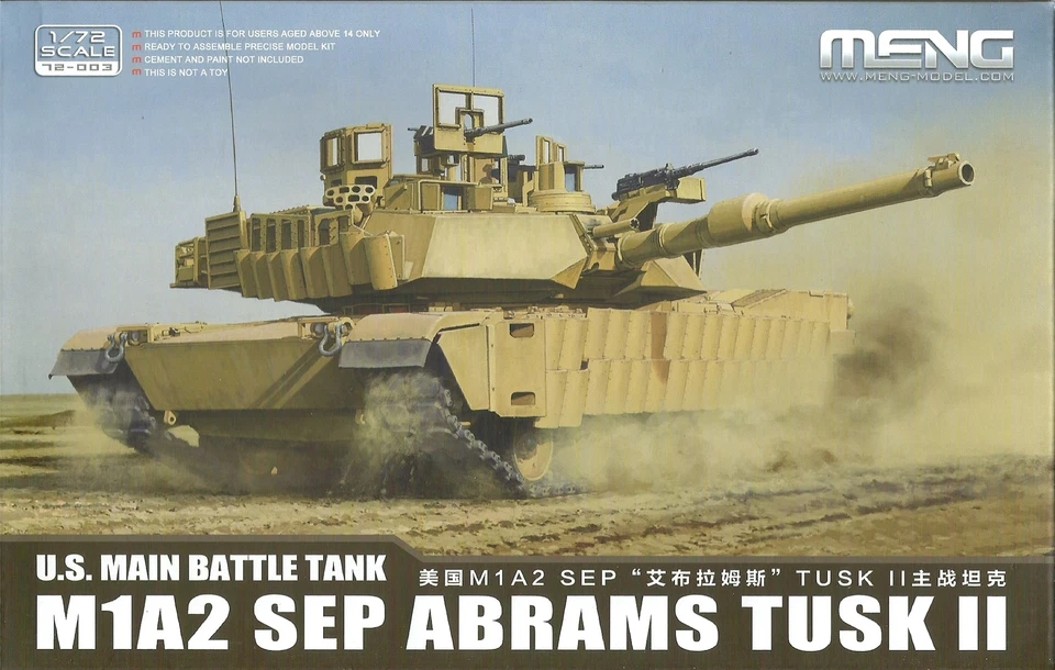 Meng - 1 72 - 72-003 U.S. Main Battle Tank M1A2 Sep Abrams Tusk II