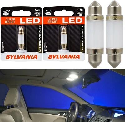 Sylvania ZEVO LED Light 578 White 6000K Two Bulbs Under Hood Engine Bay Replace - Image 1 of 4