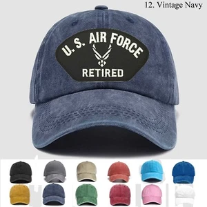 Embroidered Hat U.S Air Force Retired, Veteran Cap, Trucker Hat, Baseball Cap - Picture 1 of 22