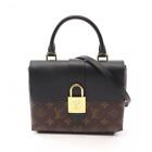 Baglouis Vuitton Rocky Bb Monogram Noir Handbag Pvc Leather Brown Black 2Way