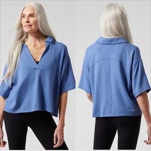 Athleta Westwood Sweatshirt Tee Gr. Medium Cottage Blau Athletic Athleisure - Bild 1 von 5