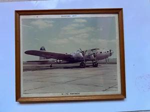 WW2 B-17G Flying Fortress Duxford 1977 Pilots Details Framed Picture - Picture 1 of 2