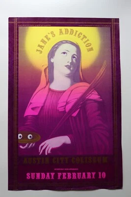 Jane's Addiction Austin Texas 1991 Lithograph Poster Jagmo - Image 1 of 4