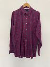 Tommy Hilfiger Button Up Shirt Mens Size XL Red Check Long Sleeve Relaxed Fit