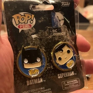 FUNKO POP! Pins | DC Comics 2 Pin Set | Sammlerstück für Erwachsene | Batman & Superman - Bild 1 von 2