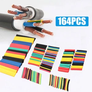 164PCS Electrical Wire Terminal Insulated Crimp Connector Heat Shrink Sleeving. - Picture 1 of 11