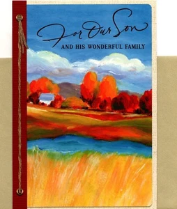 Happy Thanksgiving Son and Family Nature Outdoors Hallmark Greeting Card - Picture 1 of 3