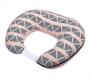 Bacati Emma Aztec Tribal Muslin Hugster Nursing Pillow Cover Coral Navy Triangle - Picture 1 of 4
