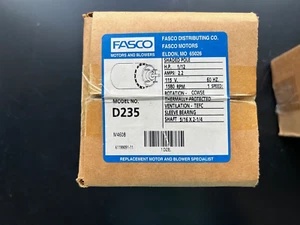 Fasco Poste Sombreado Modelo D235 HP 1/12 Amperios 2.2 115V 60HZ 1 Velocidad 1580RPM - Imagen 1 de 11