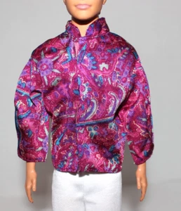 Mattel KEN Doll SHIRT Genuine Barbie Fashion Silky paisley vintage top (80s?) - Picture 1 of 6