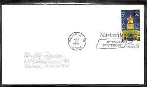 US SC # 3070 Tennessee Statehood FDC. No Cachet - Picture 1 of 1