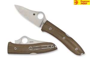 Spyderco LionSteel SpyOpera 2.90" M390 Micarta Folding Knife C255CMP - Picture 1 of 2