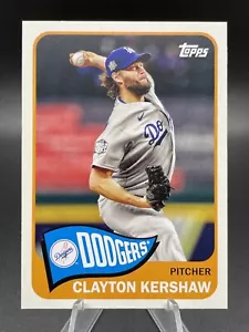 2021 Topps 1965 Redux #T65-28 Clayton Kershaw Los Angeles Dodgers - Picture 1 of 2